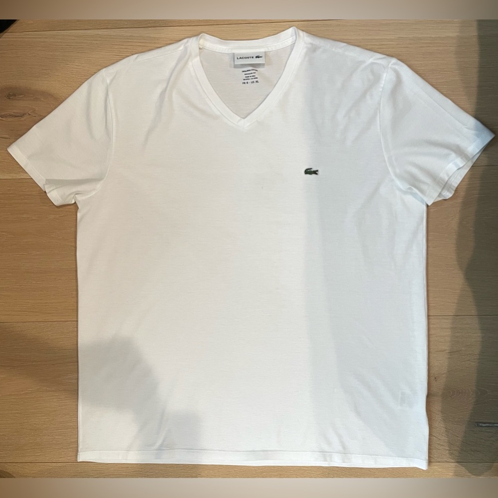 Lactose V-Neck Pima Cotton Jersey T-shirt